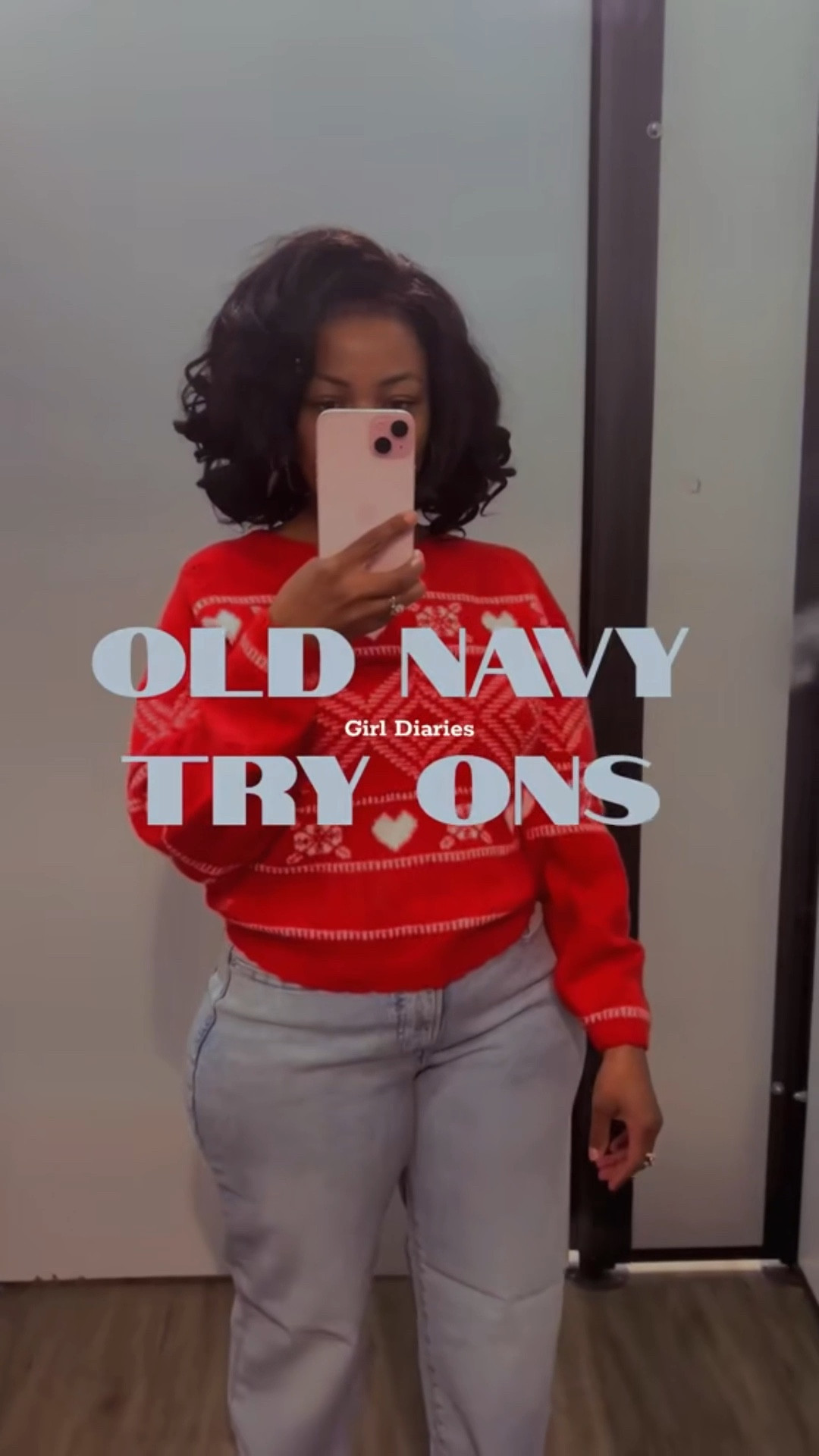 Old Navy Holiday Fits
I love the entire fit, I’m wearing my normal size. I’m 4’11” and 153 lbs, the sweater is a size medium and the jeans are a size 10.

#LTKHoliday #LTKgrwm #LTKootd