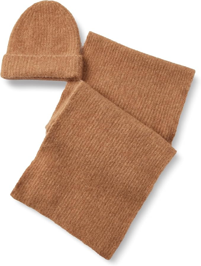 Amazon Essentials (Demi's Pick) Unisex Adults' Faux Mohair Scarf & Hat Set | Amazon (US)