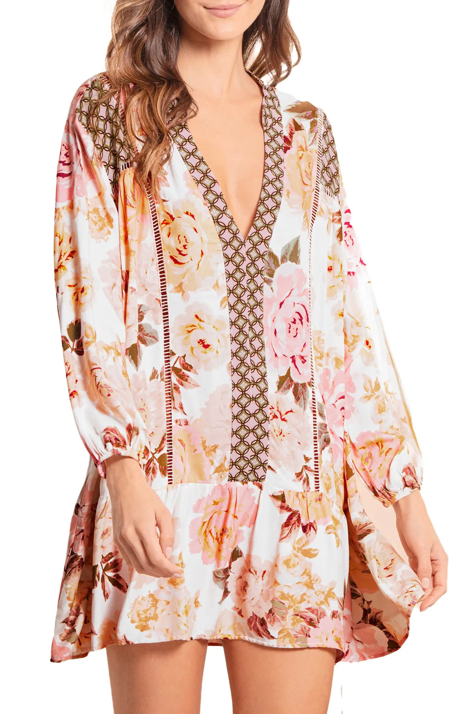 Afodita Macy Long Sleeve Cover-Up Dress | Nordstrom
