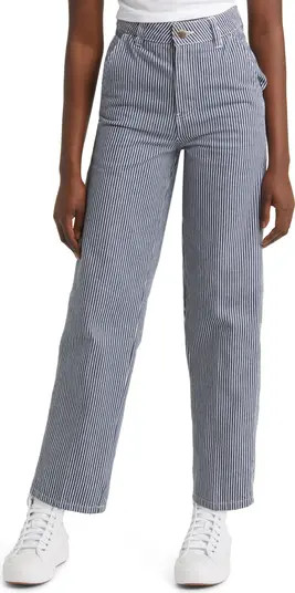 Hickory Stripe Cotton Twill Pants | Nordstrom