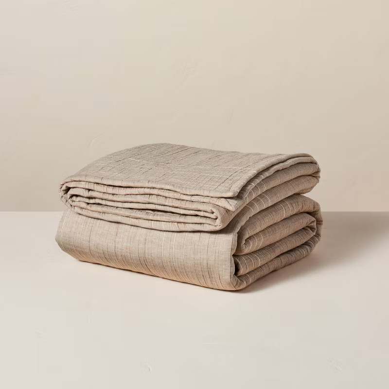 Microstripe Matelassé Coverlet - Hearth & Hand™ with Magnolia | Target