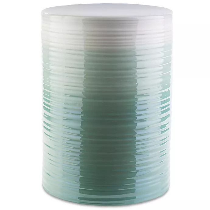 Style Statements by Surya Madeleine Ceramic Garden Stool in Moss | Bed Bath & Beyond