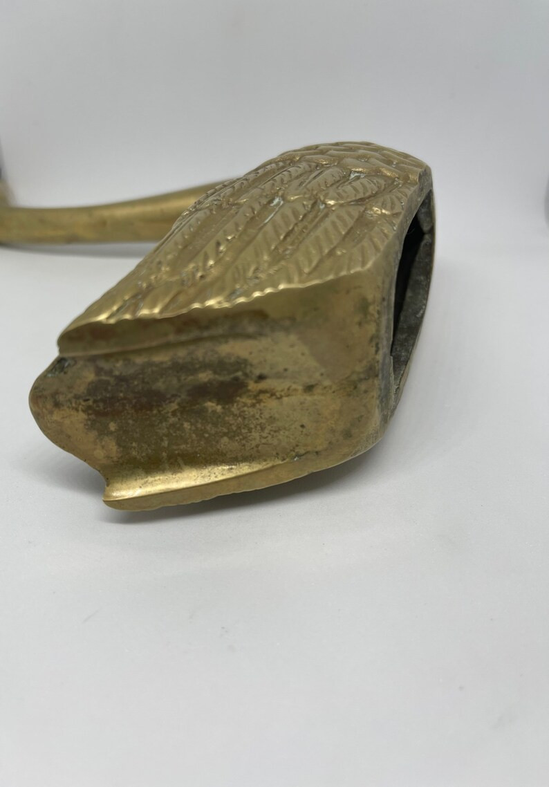 Vintage Long Necked Swan Goose Figurine Heavy Brass 7" | Etsy (US)