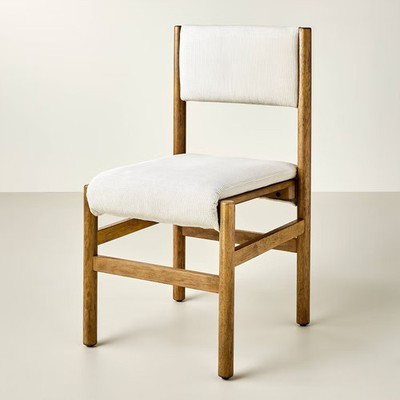 Dowel Leg Upholstered Armless Dining Chair - Cream - Hearth & Hand | eBay US