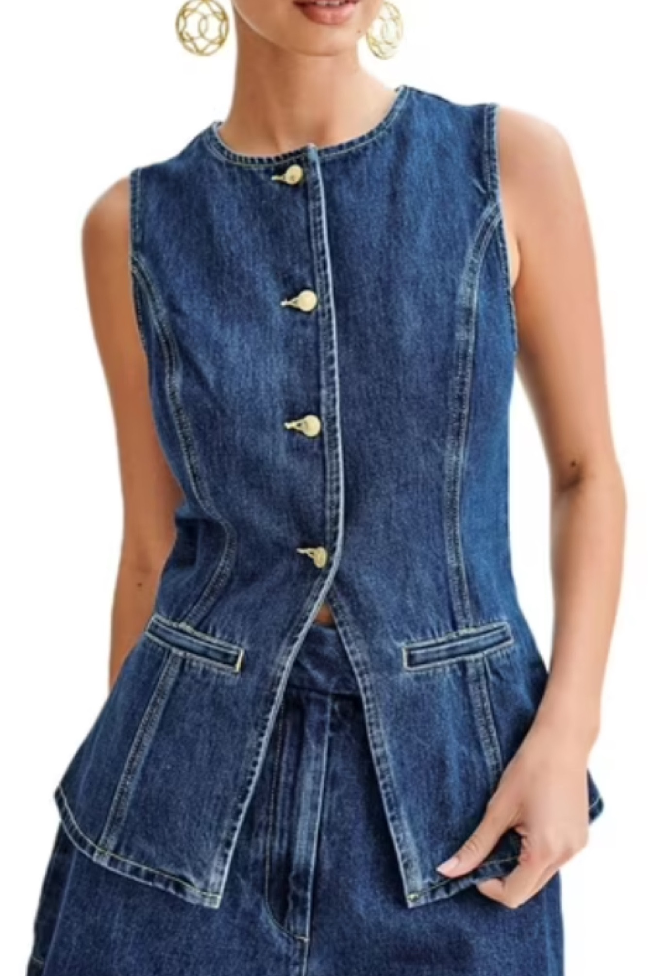 Denim long vest in ‘blue’ from Walmart 
Autumn Jean
House of colour / Autumn


#LTKStyleTip