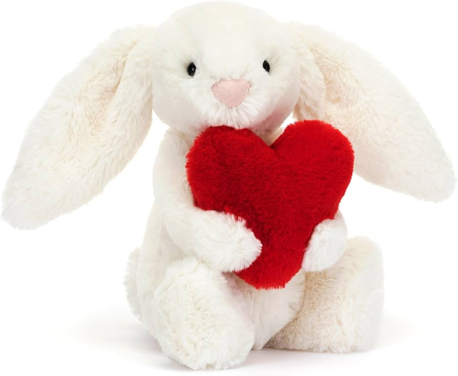Jellycat Bashful Red Love Heart Bunny Stuffed Animal, Small 7 inches | Rabbit & Bunny Plush Toy |... | Amazon (US)