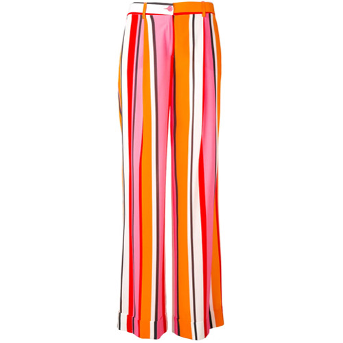 P.A.R.O.S.H. stripe flared trousers - Yellow & Orange | Farfetch EU