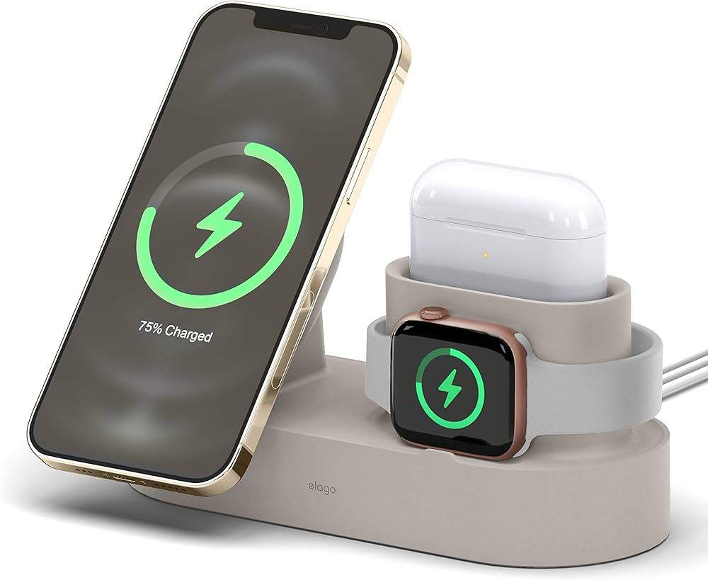 elago MS Charging Station 2 - Compatible with iPhone 15, iPhone 14, MagSafe Charger, iPhone 13, iPho | Amazon (US)