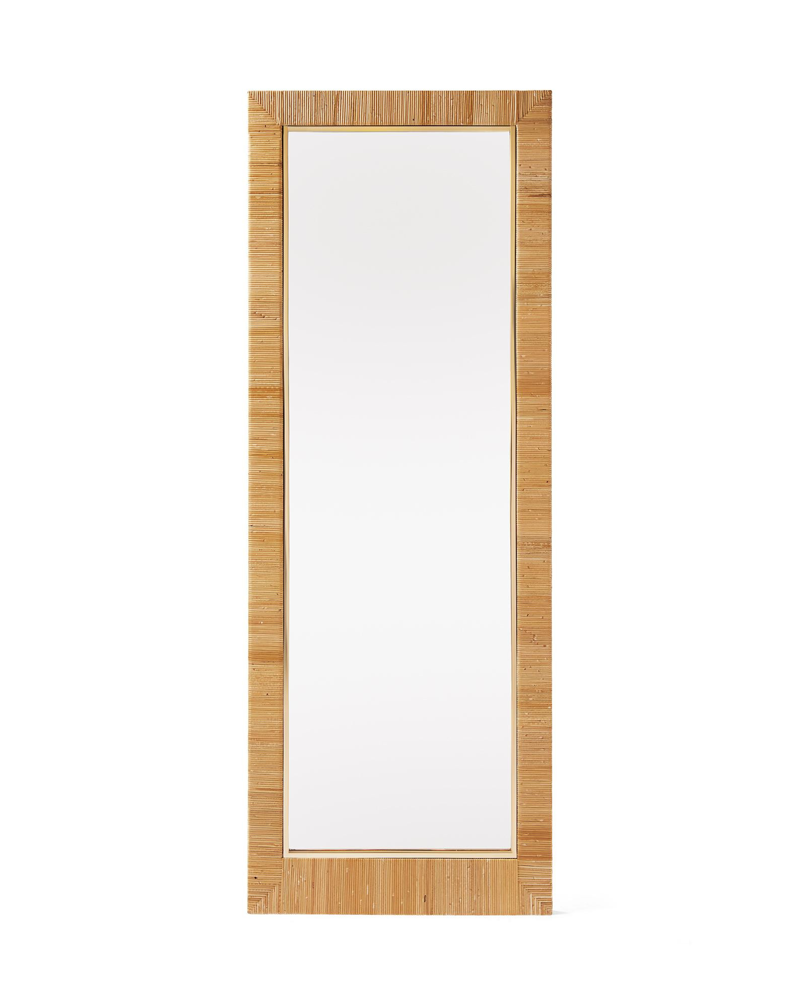Balboa Rattan Floor Mirror - Honey | Serena and Lily