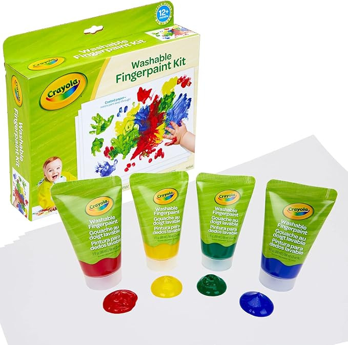 Crayola My First Finger Paint For Toddlers, Painting Paper, Kids Indoor Activities At Home, Gift | Amazon (US)