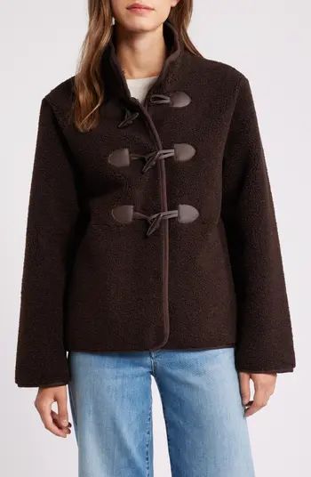 Toggle Front Faux Shearling Jacket | Nordstrom