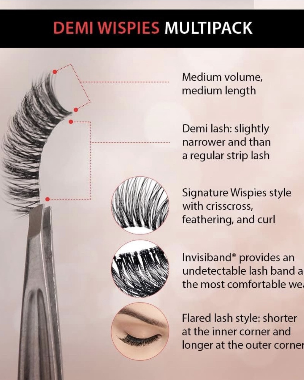 Get the perfect lash look with the Ardell Demi Wispies Multipack! Featuring 6 pairs of the iconic feathered lashes, these falsies add medium volume and length for a soft, natural glam. Designed with the signature crisscross pattern, Invisiband® for a seamless blend, and a flared shape that lifts your outer corners beautifully. Ideal for everyday wear or special occasions — and with a bonus 6th pair, you’ll never be without your favorite lashes! ✨

#LTKBeauty