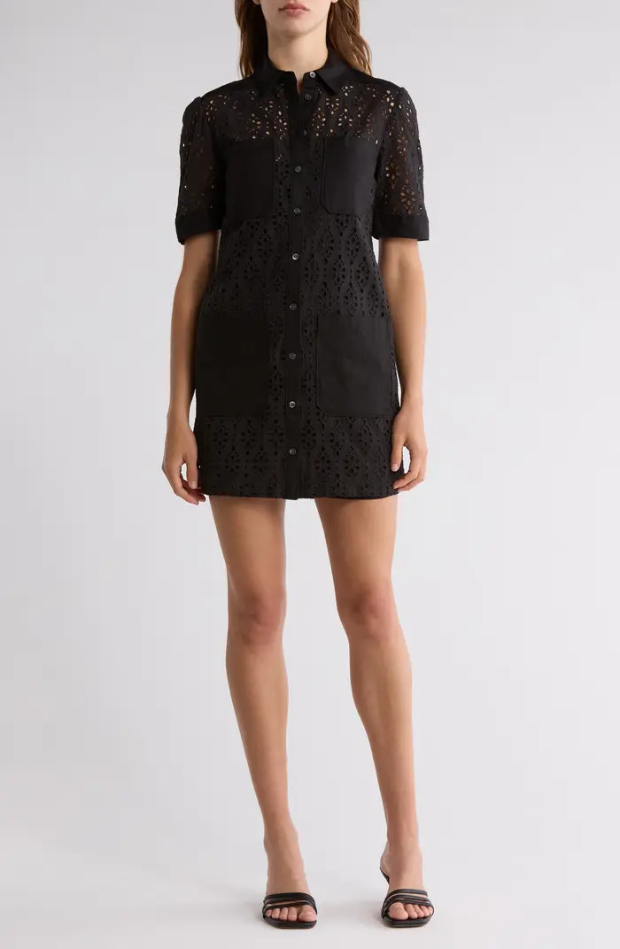 Veronica Beard Rafaela Eyelet Shirtdress | Nordstromrack | Nordstrom Rack