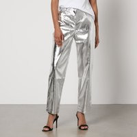 Amy Lynn Lupe Textured Faux Leather Straight-Leg Trousers - M | The Hut (UK)