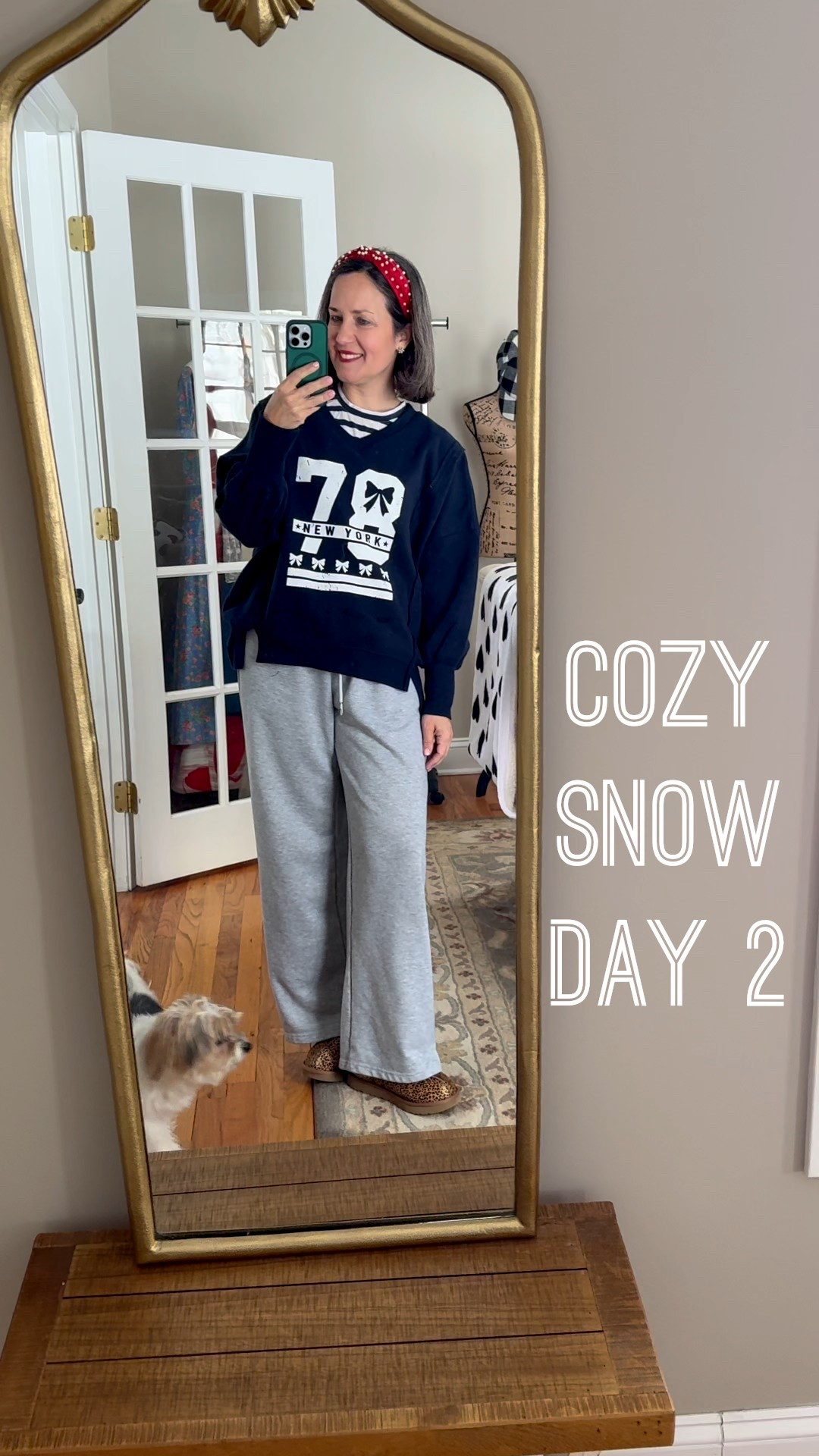Snow day #2! Cozy in this sweatshirt from Macys, Cider sweatpants and Ugg Tasman slippers 💙

#LTKdayinmylife #LTKOver40 #LTKSeasonal