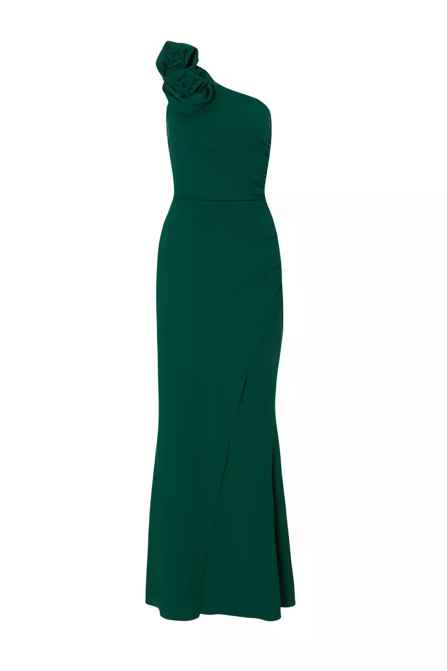 Bottle Green Corsage Maxi Dress | Quiz Clothing