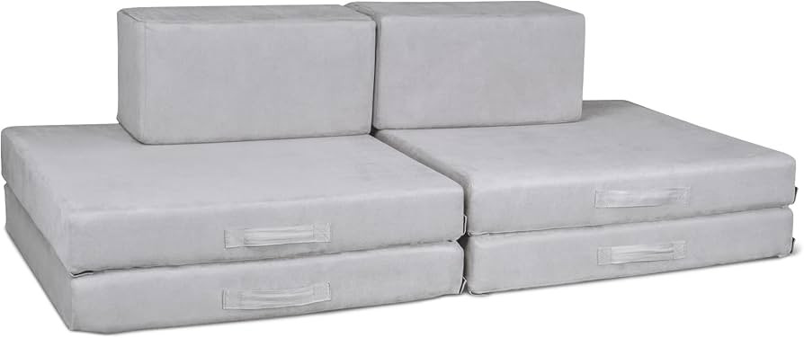 The Figgy 6 Piece Modular Play Couch for Kids- Washable, Waterproof, American Made, Sturdy, Hook ... | Amazon (US)