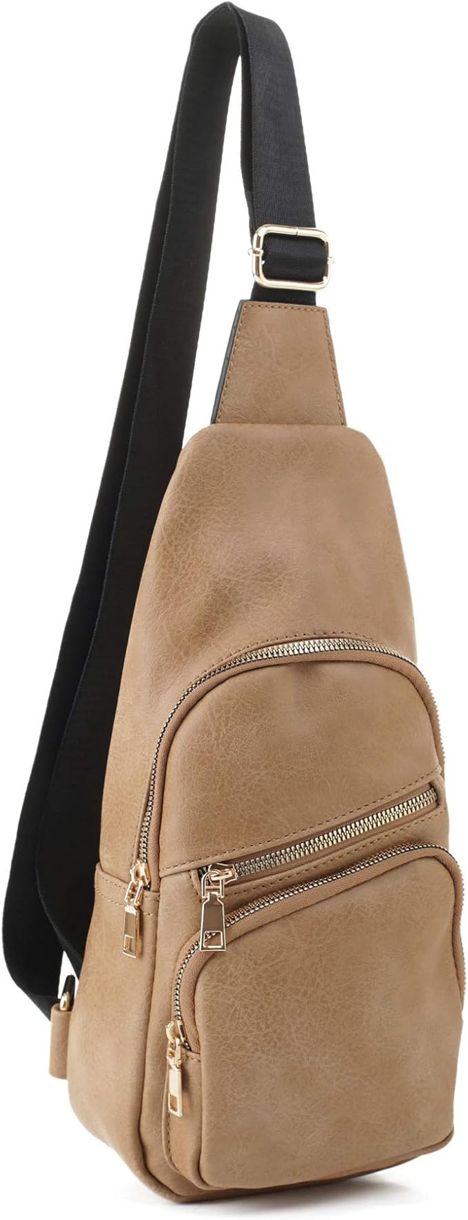 EMPERIA Faux Leather Small Sling Backpack Multipurpose Chest Bag Hiking Travel Daypack Rushsack O... | Amazon (US)