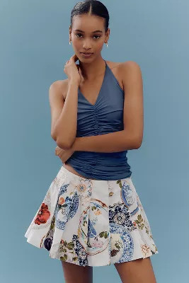 Maeve Printed Pleated Skort | Anthropologie (US)