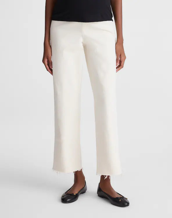 The Maternity Perfect Vintage Wide-Leg Crop Jean in Vintage Canvas | Madewell