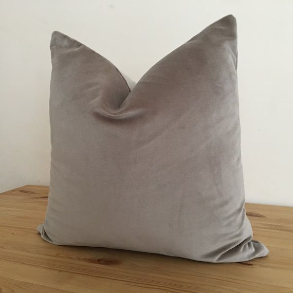 mink velvet pillow cover, neutral pillow, mink pillow, mink throw pillow, velvet decorative pillo... | Etsy (US)