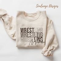 Wrestling Mama Sweatshirt, Mom Crewneck, Shirt | Etsy (US)