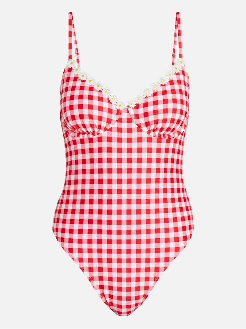 No Boundaries Underwire One-Piece Swimsuit, Women's XXS-XXL | Walmart (US)