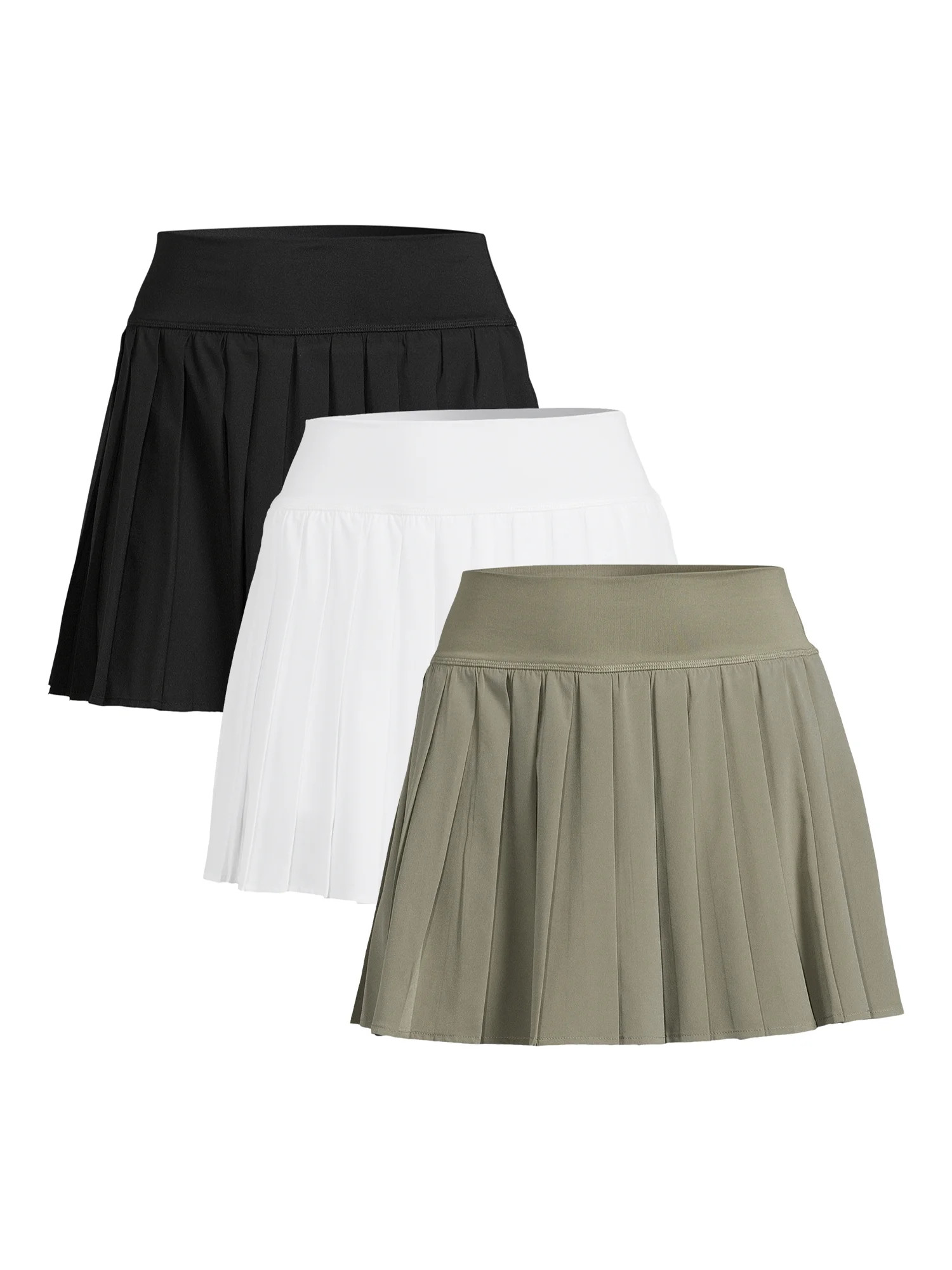 No Boundaries Juniors Pleated Tennis Skort, 3-Pack, Sizes XS-XXXL | Walmart (US)