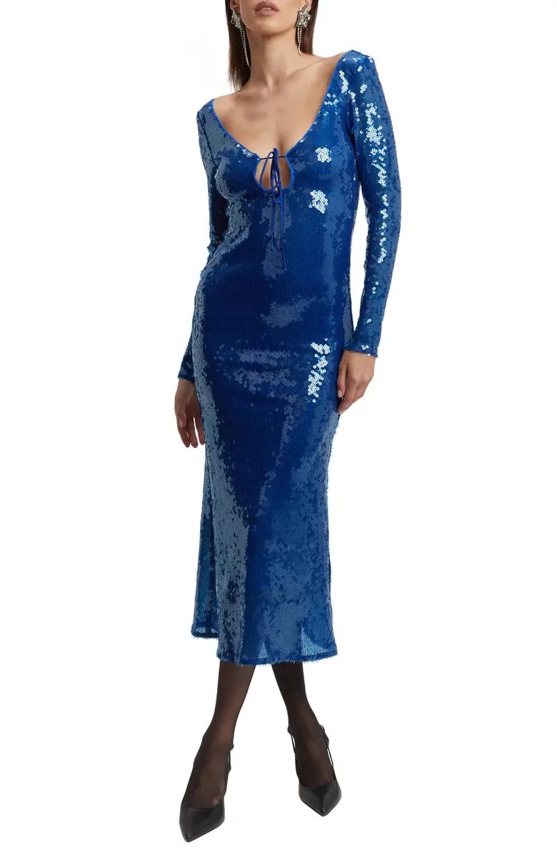 Verona Sequin Long Sleeve Maxi Dress | Nordstrom