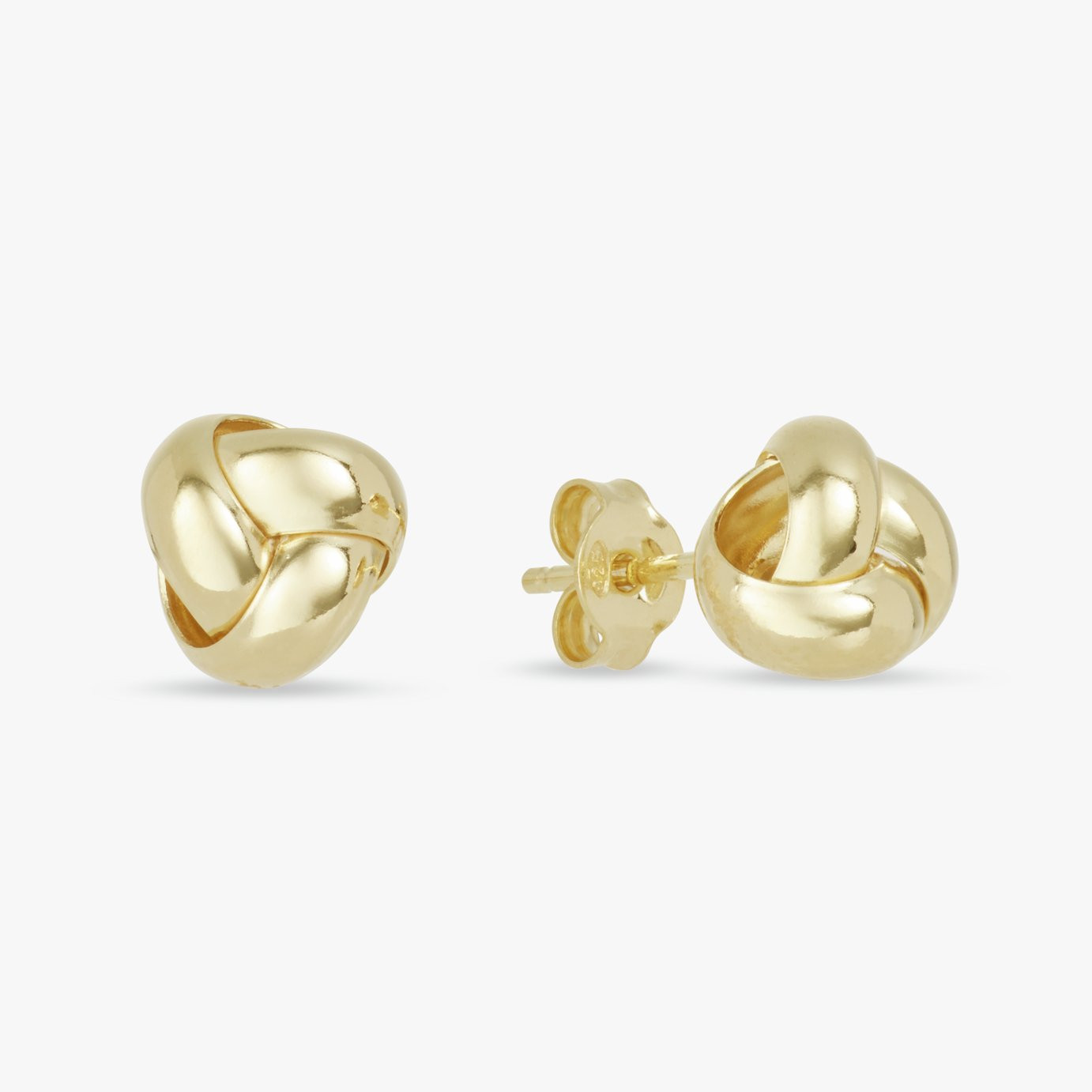 Revere 9ct Gold Plated Sterling Silver Knot Stud Earrings | argos.co.uk
