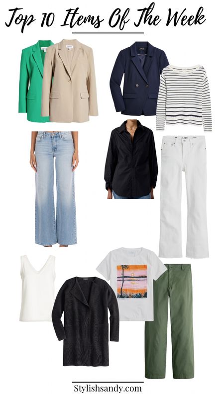 Your favorite items of the week! 

This week blazers were a popular item plus oversized button-up shirts, wide legs, and white denim.  Plus chinos, graphic t-shirts, striped sweaters, camisoles, and cardigans. 

#LTKFind #LTKunder100 #LTKunder50