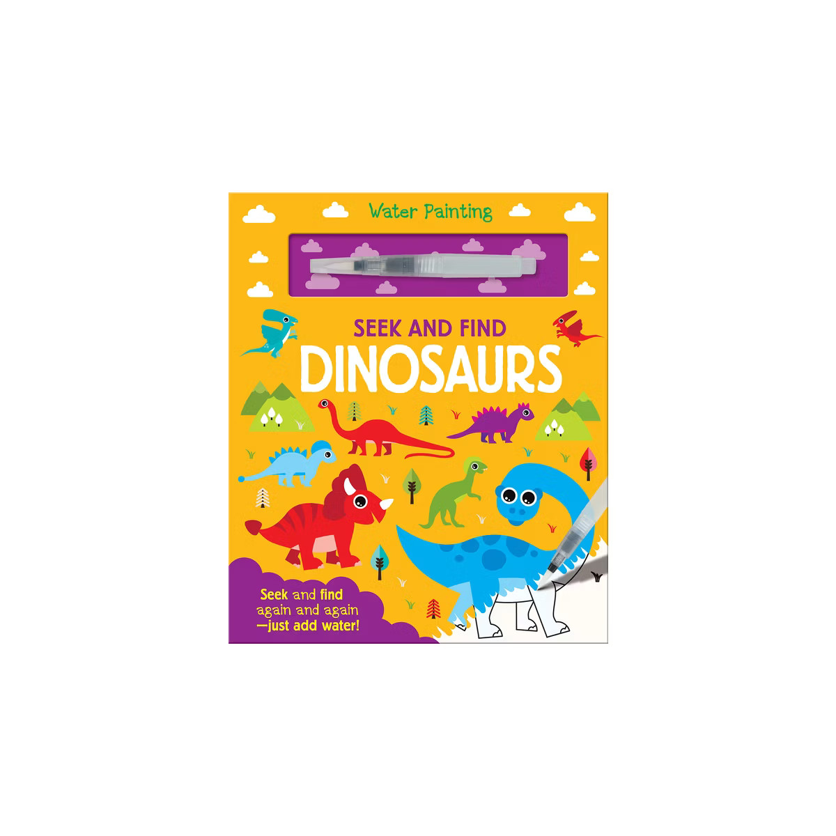 Seek and Find Dinosaurs - (Water Painting Seek and Find) by  Georgie Taylor (Hardcover) | Target