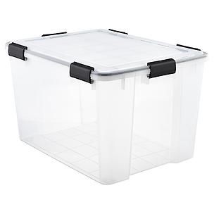 Iris 74 qt. Weathertight  Tote Clear | The Container Store