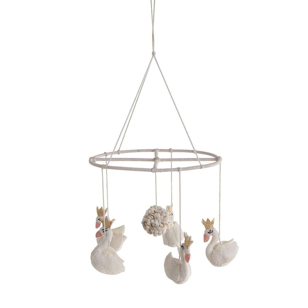 Wool Felt Swan Mobile | Megan Molten