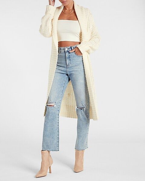 Cable Knit Duster Cardigan | Express