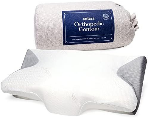 Amazon.com: SUTERA - Contour Memory Foam Pillow for Sleeping, Orthopedic Cervical Support for Nec... | Amazon (US)