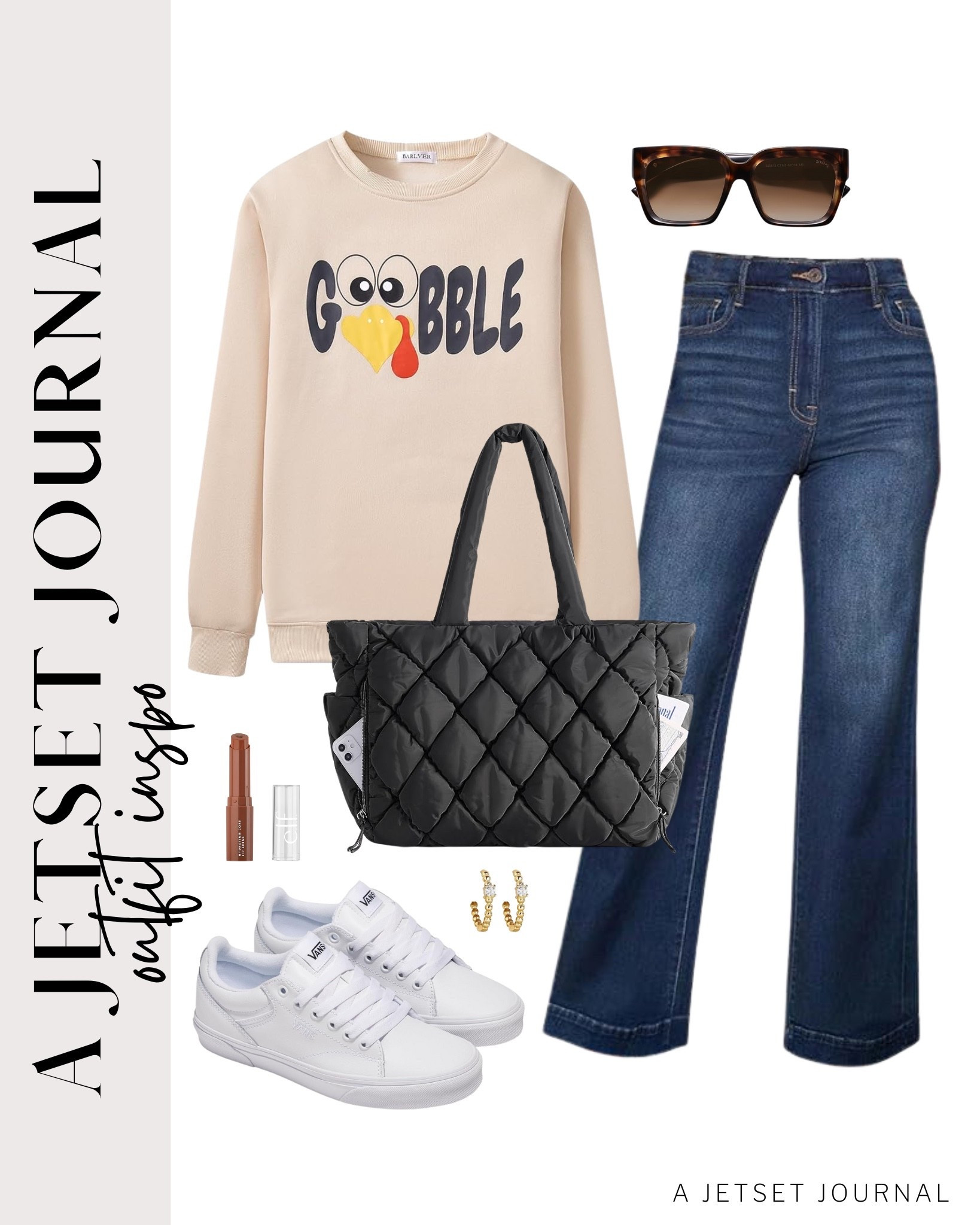 A cozy sweater and denim outfit makes the perfect comfy outfit for Thanksgiving!
casual thanksgiving outfit idea, puffer tote bag, neutral sneakers, fall outfit idea, casual look, vacation style, makeup must have, beauty favorite, functional bag, amazon fashion, affordable style

#LTKU #LTKSeasonal #LTKFindsUnder50