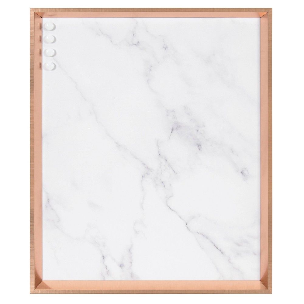 20" x 26" Calter Magnetic Canvas Marble Rose Gold - Kate and Laurel | Target