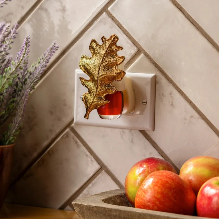 Better Homes & Gardens Aroma Accent Pluggable Golden Leaf + Sliced Apple & Cinnamon Oil Starter K... | Walmart (US)