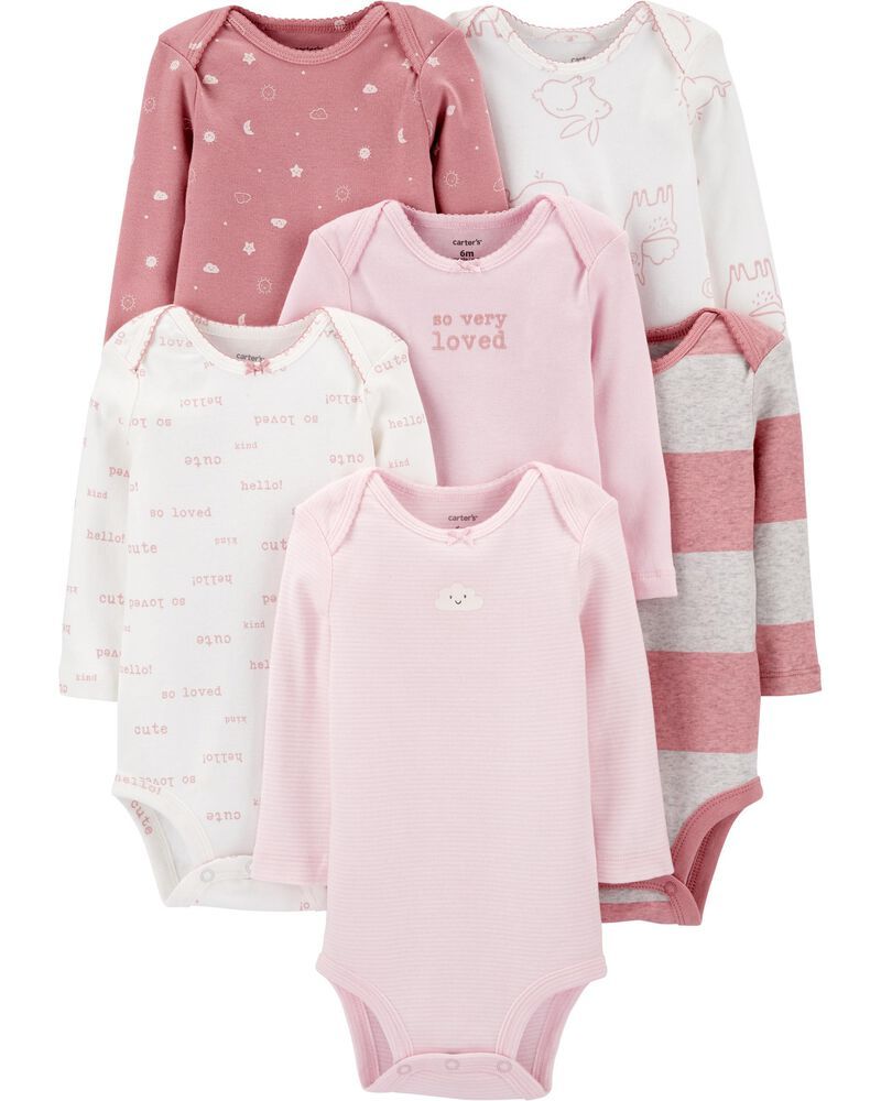 6-Pack Long-Sleeve Bodysuits | Carter's