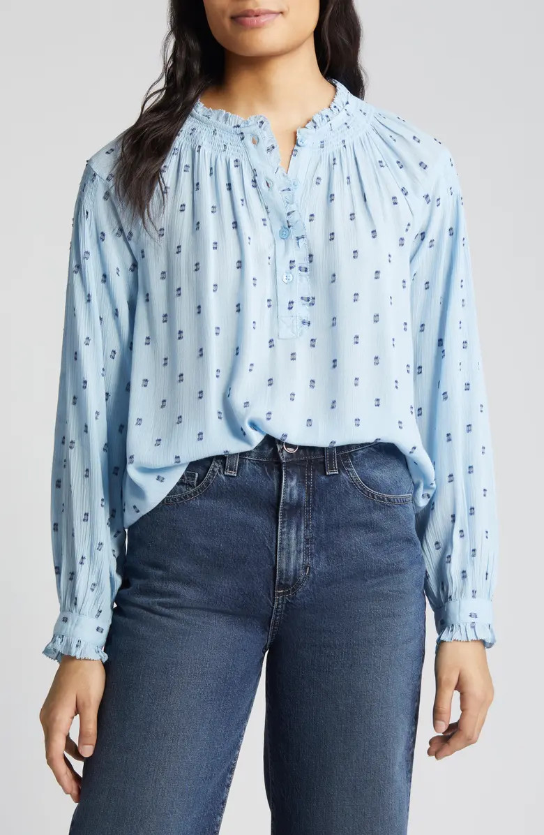 Smocked Print Top | Nordstrom