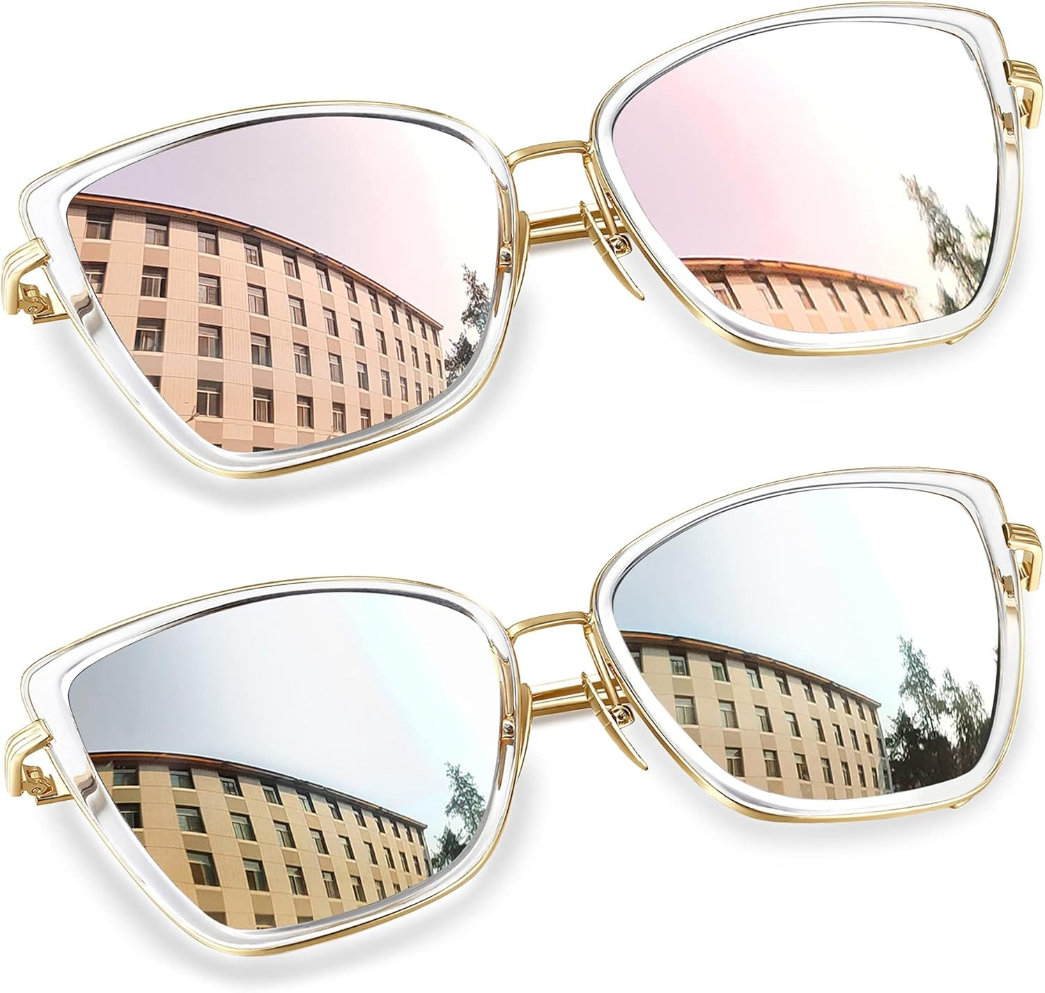 Joopin Oversized Cateye Sunglasses for Women, Fashion Metal Frame Cat Eye Womens Sunglasses | Amazon (US)