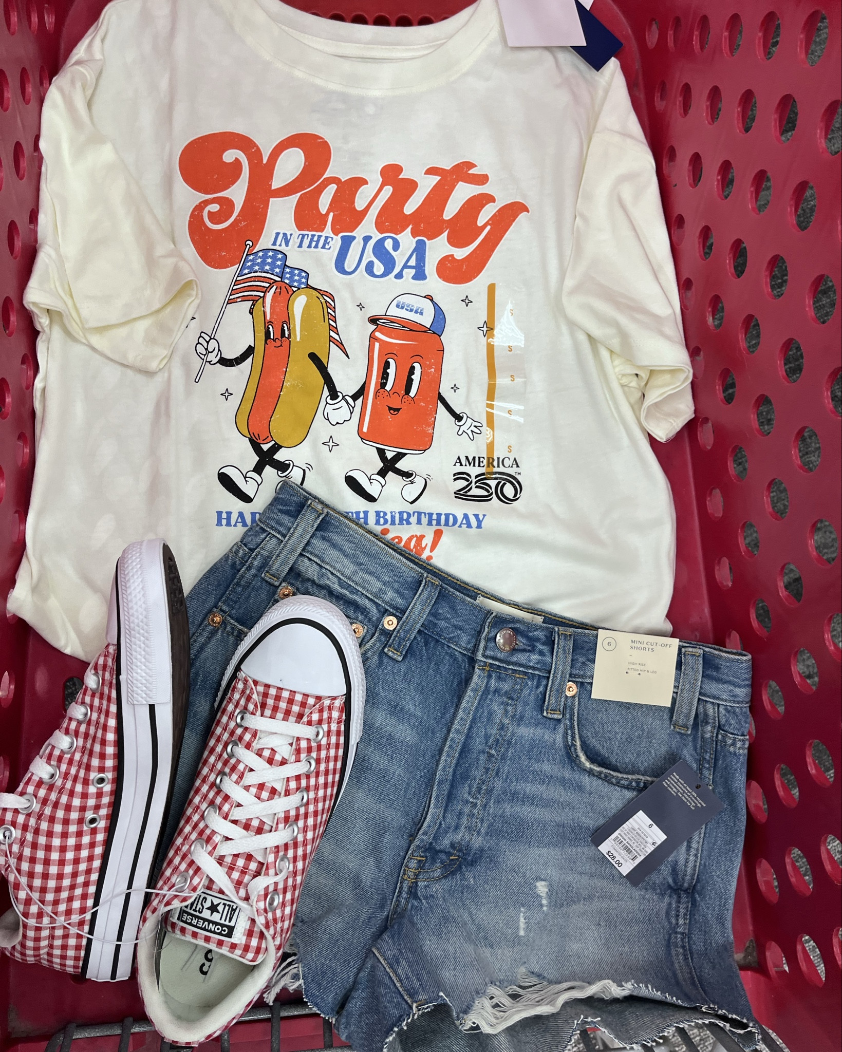 Americana Target outfits for Symmer looks!  Check out the back of that Navy tee !! 

#LTKdayinmylife #LTKootd