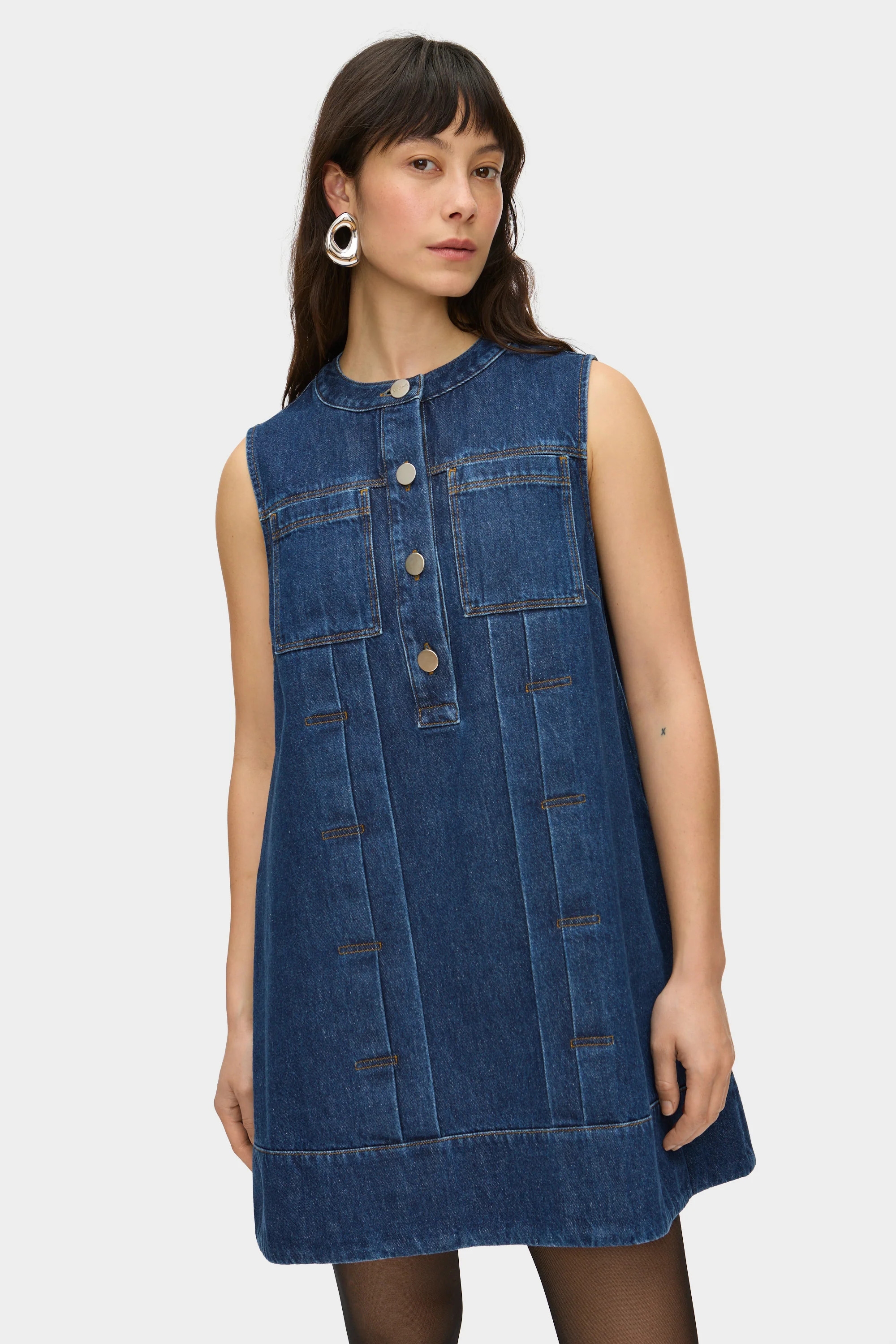 ALIGNE Denim Mini Dress - Blue | Rory | ALIGNE USA