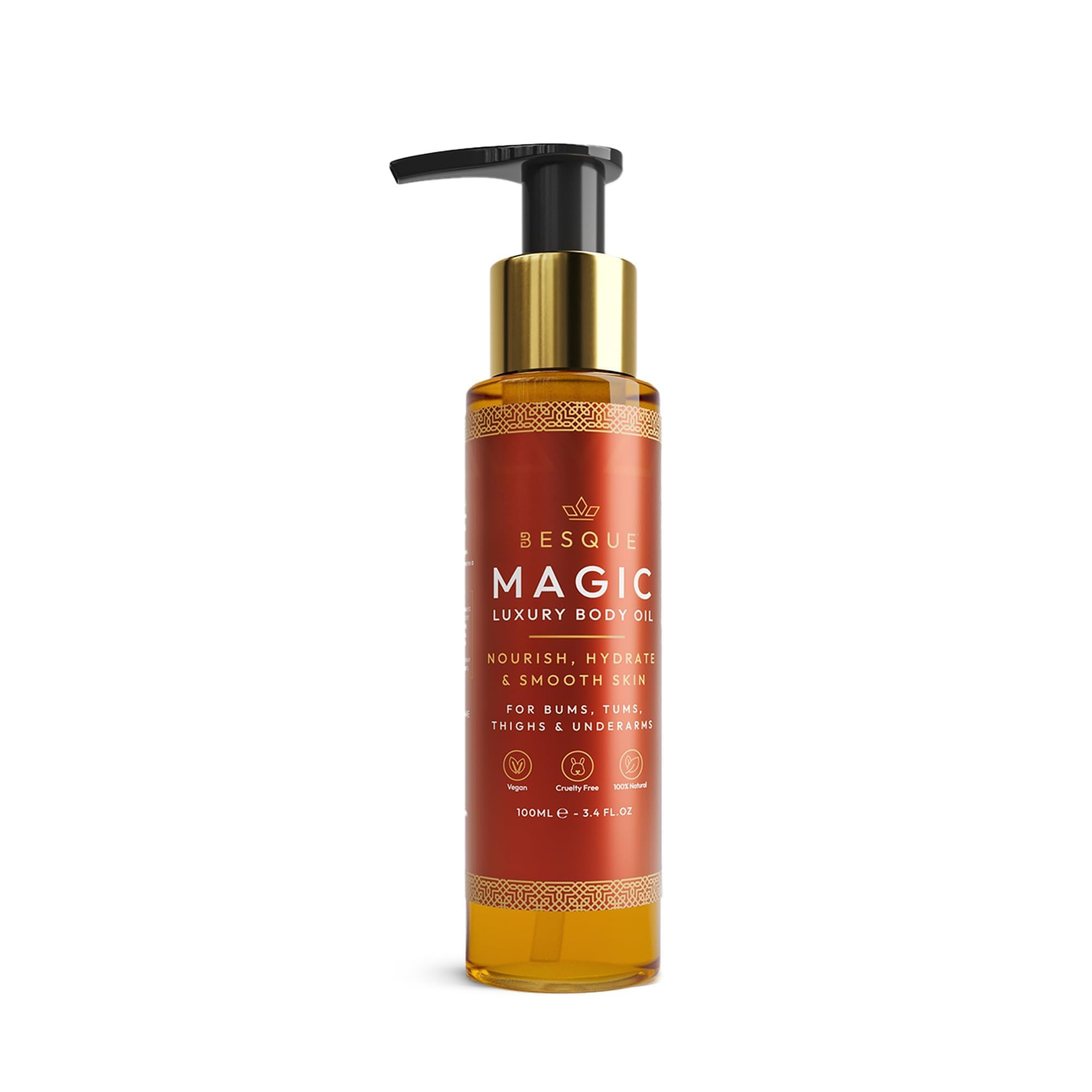 Besque Magic Body Oil, 3.4 FL OZ, After Shower Body Oil For Women, Hydrating Skin Care For Full B... | Amazon (US)
