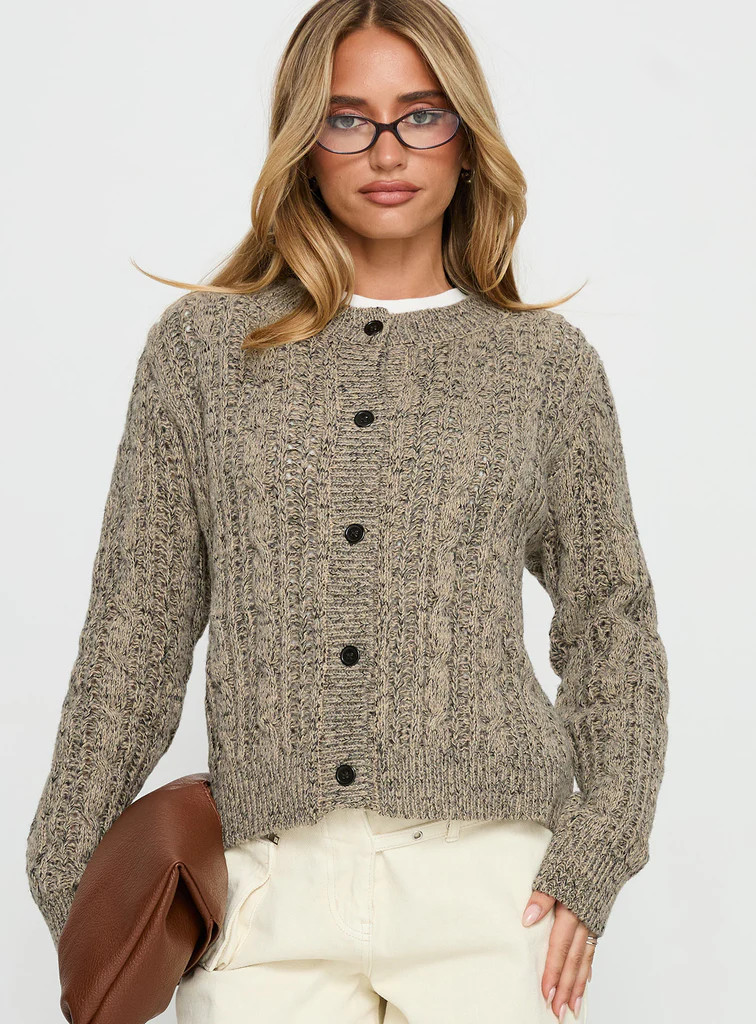 Kaytee Button Up Knit Cardigan Grey | Princess Polly US