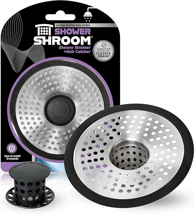 ShowerShroom SHSULT755 Ultra Revolutionary Shower Hair Catcher Drain Protector, No Size, Stainles... | Amazon (US)
