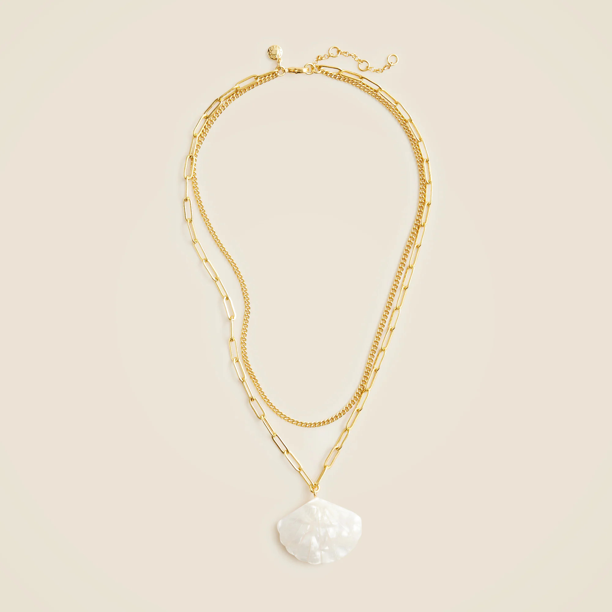 Layered shell pendant necklace | J. Crew US