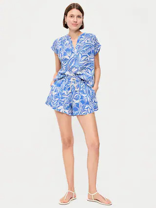 High-Waisted Crinkle Gauze Shorts | Old Navy (US)