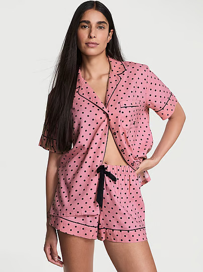 Cotton Flannel Short Pajama Set, Print, S - Women's Sets - Victoria's Secret | Victoria's Secret (US / CA )
